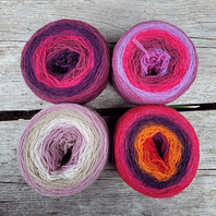 Ullgarn 8/2 i härliga rosa toner